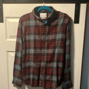 Denim & Flowerr Red Plaid Button-Up Shirt